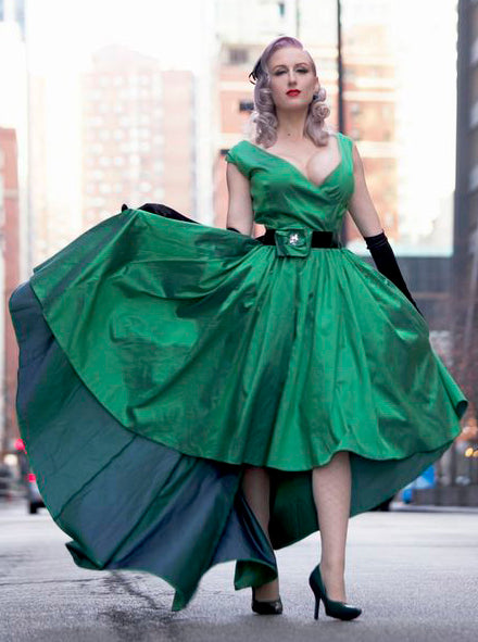 Elegant Sexy A-Line Deep V-neck Cap Sleeve High Low Green Taffeta Prom Dresses uk PH263