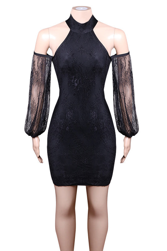 Elegant Black Strapless Long Sleeve Short Homecoming Dress – PromDress ...