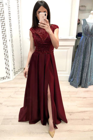 products/A_Line_Burgundy_Cap_Sleeve_Prom_Dresses_Long_Beading_Slit_Evening_Party_Dresses_PW897-1.jpg