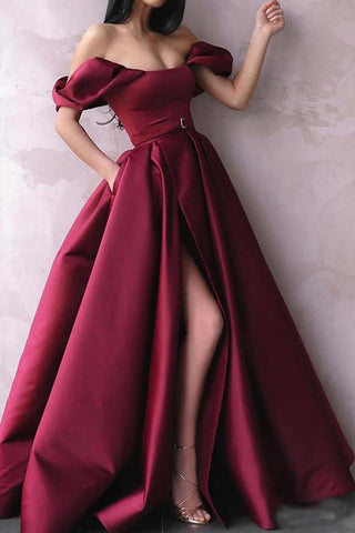 products/A_Line_Off_the_Shoulder_Burgundy_Satin_Prom_Dresses_with_Pockets_High_Split_PW801-1.jpg