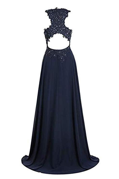 A Line Ombre Lace Appliques Prom Dresses Long Evening Dresses PW851