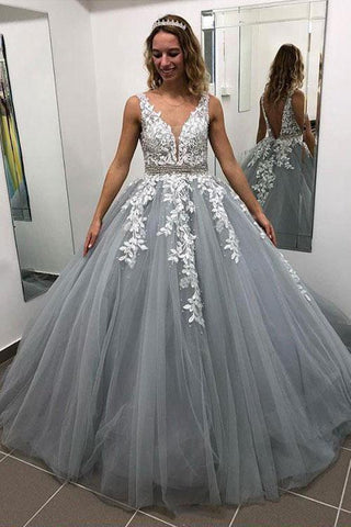 products/Ball_Gown_Gray_V_Neck_Prom_Dresses_with_Lace_Appliques_Quinceanera_Dresses_PW684.jpg
