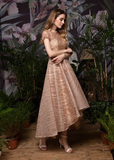 Elegant A Line High Neck Cap Sleeves Sequins High Low Homecoming Dress WH28383