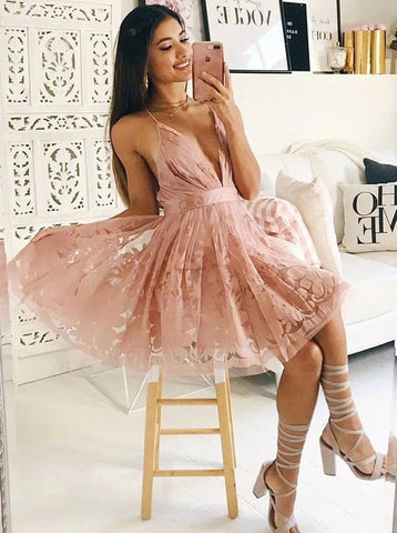 products/Deep_V_Neck_Pink_Lace_Spaghetti_Straps_Ruffles_Homecoming_Dresses_Short_Prom_Dress_H1279-1.jpg