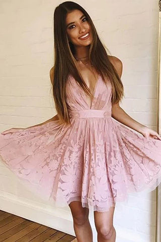 products/Deep_V_Neck_Pink_Lace_Spaghetti_Straps_Ruffles_Homecoming_Dresses_Short_Prom_Dress_H1279.jpg