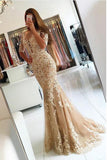 Elegant Half Sleeve Lace Mermaid Backless Prom Dresses, Long Cheap Evening Dresses P1080