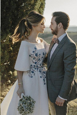 products/Elegant_Ivory_Wedding_Dresses_Bateau_Embroidery_Romantic_Half_Sleeve_Bridal_Gown_W1028.jpg