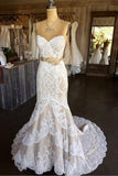 Princess Mermaid Strapless Sweetheart Lace Appliques with Flowers Wedding Dresses uk PH998