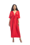 Elegant A Line Red V-Neck Prom Dresses Plus Size Dance Dresses FP2576