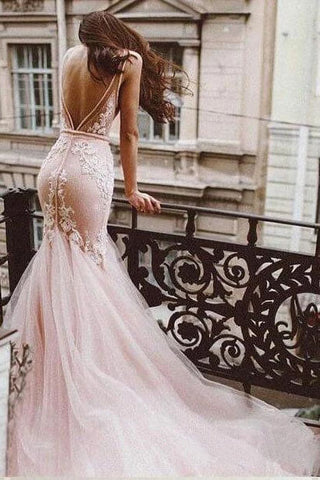 products/Sexy_Pink_Tulle_Mermaid_Wedding_Dresses_Backless_V_Neck_Lace_Bodice_Bridal_Dresses_W1093.jpg