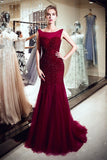 Mermaid Sleeveless Sequins Beading Floor Length Prom Dress Party Dress WH94708