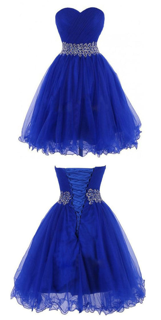 Modern Sweetheart Knee Length Royal Blue Homecoming Dress PM326 ...