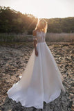 Sexy Lace Appliques High Neck Country Wedding Dresses, Beach Bridal Dresses W1234