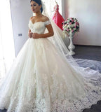 Ball Gown Off the Shoulder Sweetheart Wedding Dress W1240
