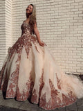 Sweetheart Strapless Sequins Ball Gown Quinceanera Dress with Beads P1453
