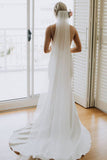 Spaghetti Straps Lace Country Wedding Dresses Mermaid Backless Wedding Gowns W1112
