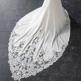 Spaghetti Straps Lace Open Back Mermaid Off White Wedding Dresses Bridal Dresses W1106