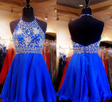 Royal Blue Sparkle Beautiful Chiffon Fashion Beading Sweet 16 Dress PMR67