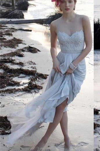 2017 Beach Unique New Design Chiffon Wedding Dress,Evening Prom Dress